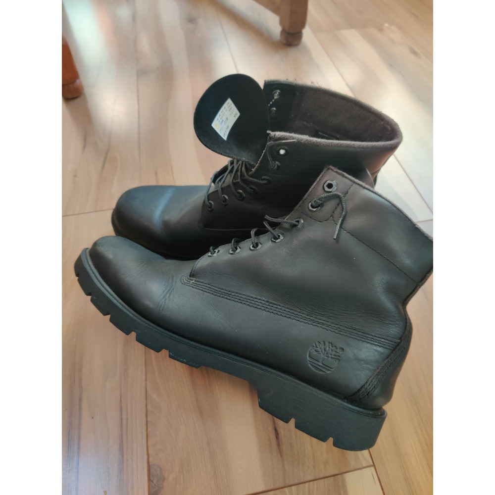 Timberland Mens Premium 6-Inch Waterproof Leather Lace Boots Black 10069 Size 13